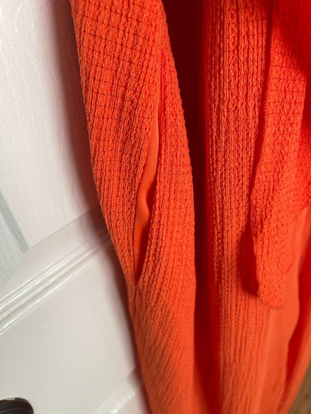 NWT.....Women’s Orange Off-Shoulder Jumpsuit - Picture 3 of 13